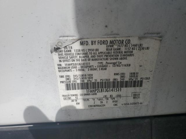 2018 FORD TAURUS POL - 1FAHP2L81JG141511