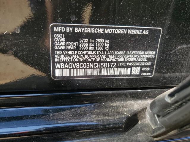 VIN WBAGV8C03NCH58172 2022 BMW M8 no.12