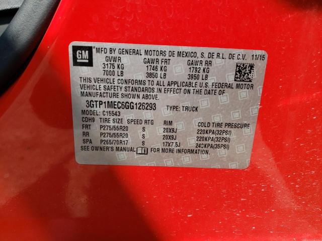 2016 GMC SIERRA C15 - 3GTP1MEC6GG126293