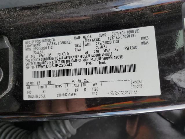 2018 FORD F150 SUPER - 1FTEW1EG6JFC28342