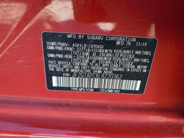 2020 SUBARU CROSSTREK - JF2GTAPCXL8220362