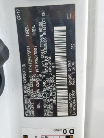 2019 TOYOTA 4RUNNER SR - JTEBU5JR1K5729956