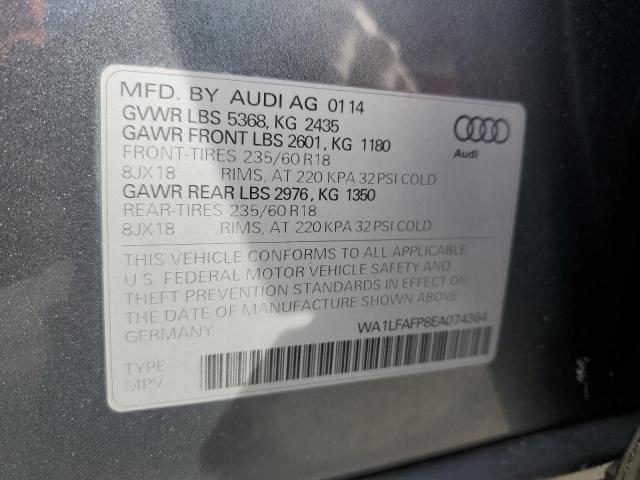 VIN WA1LFAFP8EA074364 2014 AUDI Q5 no.13