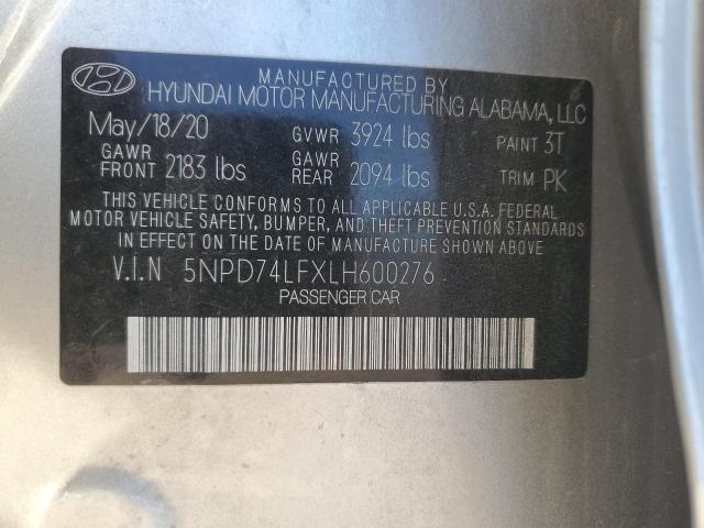 2020 HYUNDAI ELANTRA SE - 5NPD74LFXLH600276
