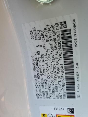 2024 HONDA CIVIC SPOR - 2HGFE2F59RH596441
