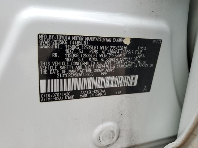 VIN 2T3YFREV5DW006856 2013 Toyota RAV4, Limited no.13