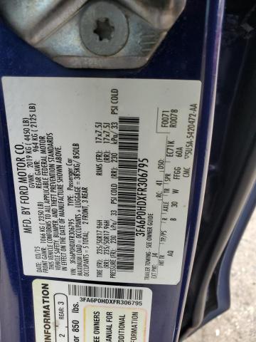 VIN 3FA6P0HDXFR306795 2015 Ford Fusion, SE no.12