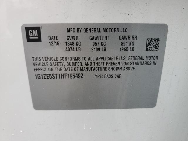 2017 CHEVROLET MALIBU LT - 1G1ZE5ST1HF195492