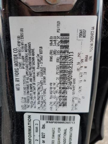 VIN 3FA6P0D98HR260713 2017 Ford Fusion, Titanium no.12