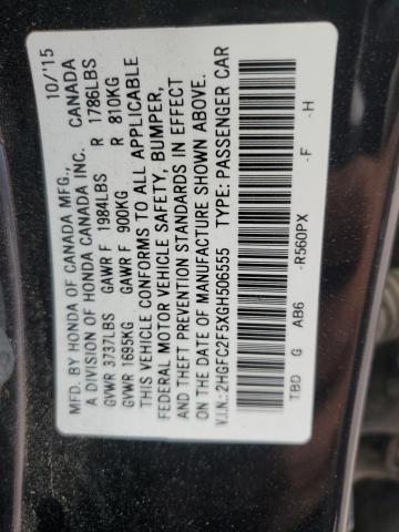 2016 HONDA CIVIC LX - 2HGFC2F5XGH506555