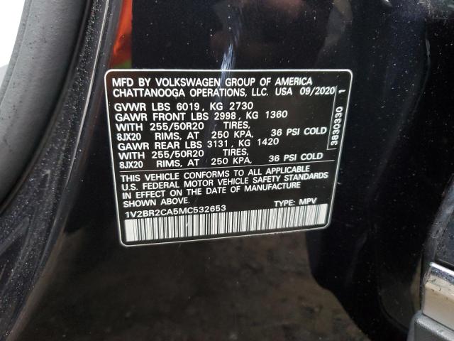 VIN 1V2BR2CA5MC532653 2021 Volkswagen Atlas, Sel no.13