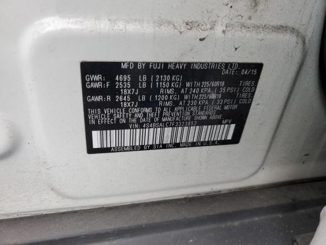 2015 SUBARU OUTBACK 2. - 4S4BSALC7F3323852