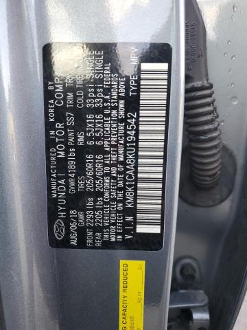 2019 HYUNDAI KONA SE - KM8K1CAA8KU194542