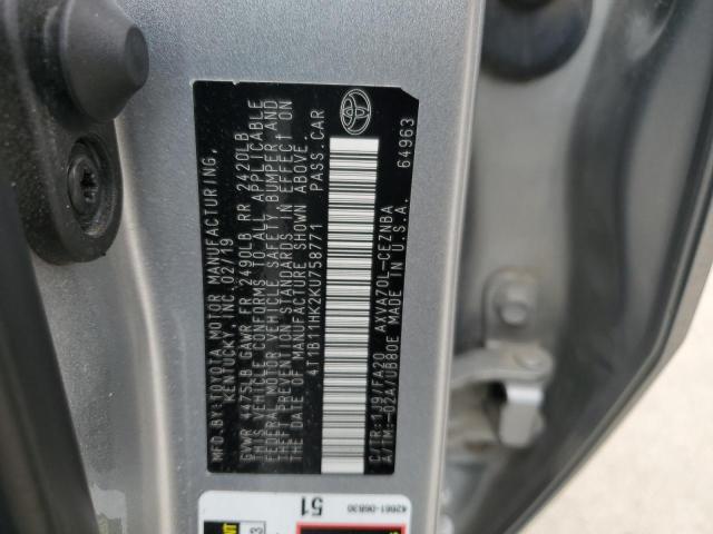 2019 TOYOTA CAMRY L - 4T1B11HK2KU758771
