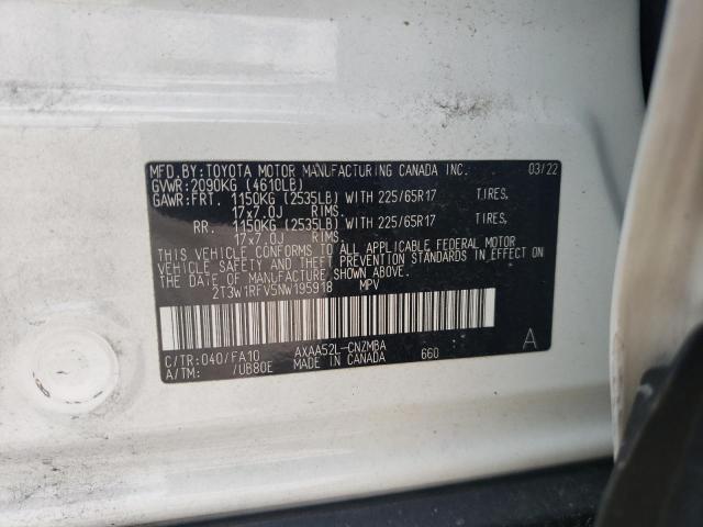 2022 TOYOTA RAV4 XLE - 2T3W1RFV5NW195918