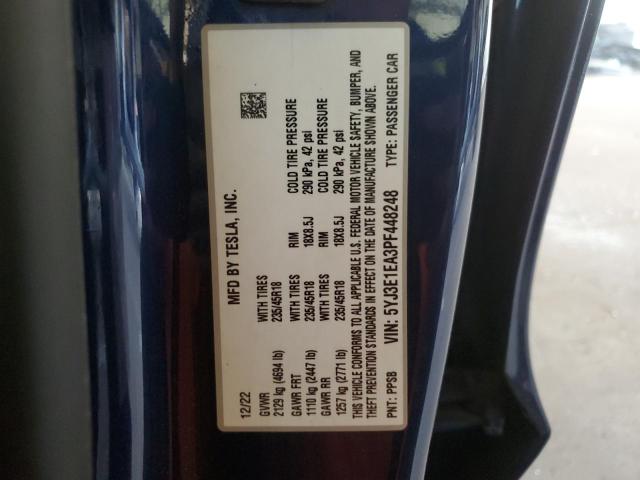 2023 TESLA MODEL 3 - 5YJ3E1EA3PF448248