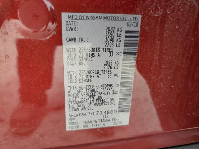 2019 NISSAN ROGUE S - 5N1AT2MT7KC713860