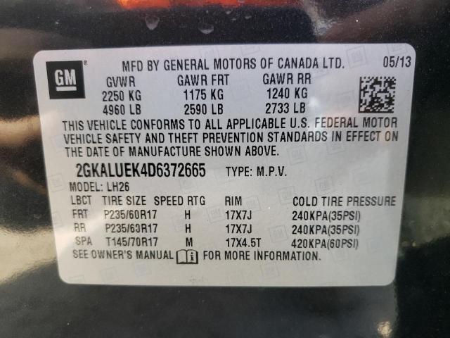 VIN 2GKALUEK4D6372665 2013 GMC Terrain, Slt no.13