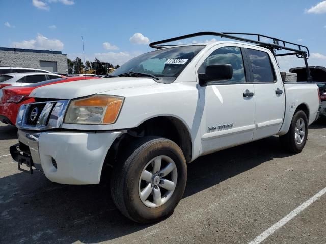 NISSAN TITAN S 2012 white  gas 1N6AA0EK9CN311989 photo #1