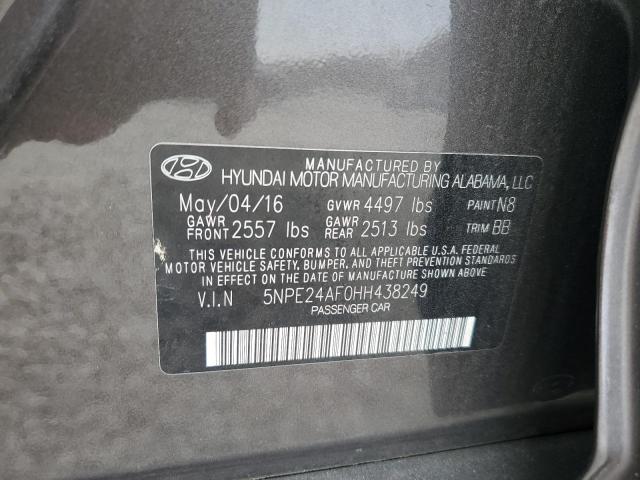 2017 HYUNDAI SONATA SE - 5NPE24AF0HH438249