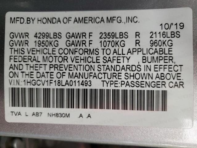 2020 HONDA ACCORD LX - 1HGCV1F18LA011493