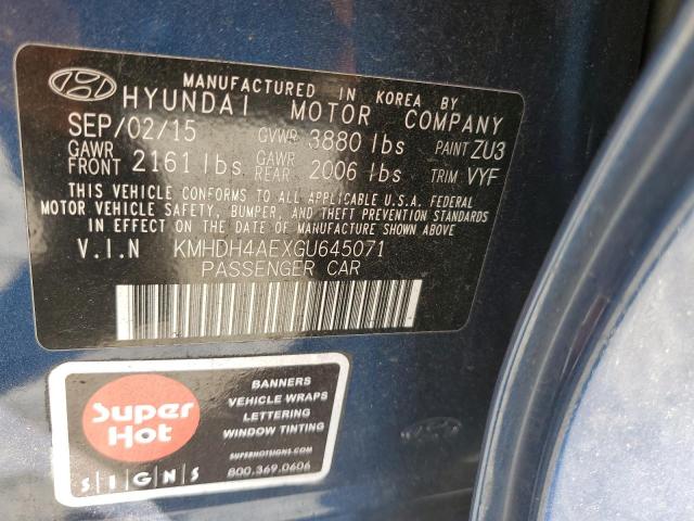 2016 HYUNDAI ELANTRA SE - KMHDH4AEXGU645071