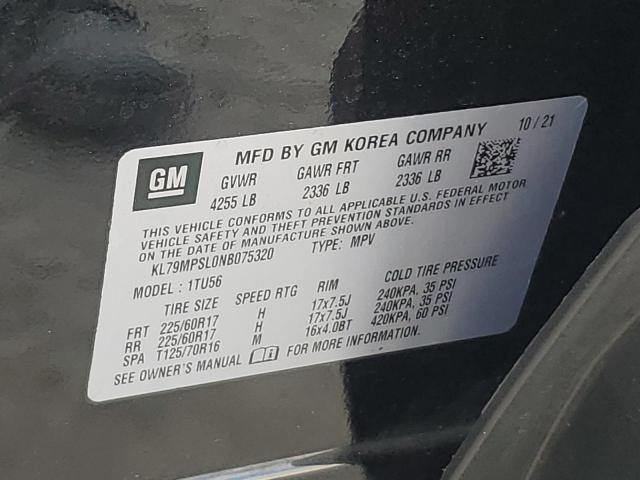 2022 CHEVROLET TRAILBLAZE - KL79MPSL0NB075320