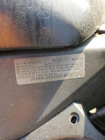2003 YAMAHA YZFR1 JYARN10E63A014070