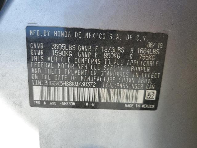 2019 HONDA FIT EX - 3HGGK5H88KM738372