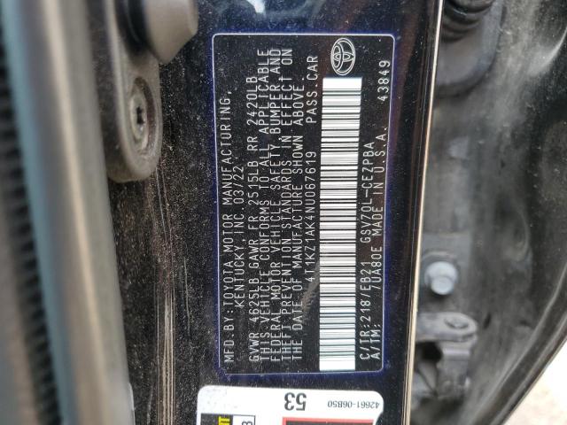 2022 TOYOTA CAMRY TRD - 4T1KZ1AK4NU067619