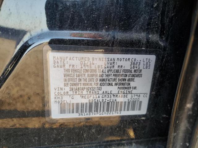 2016 NISSAN SENTRA S - 3N1AB7AP1GY221743