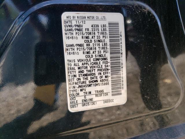 VIN JN8AS5MT1DW515998 2013 Nissan Rogue, S no.12