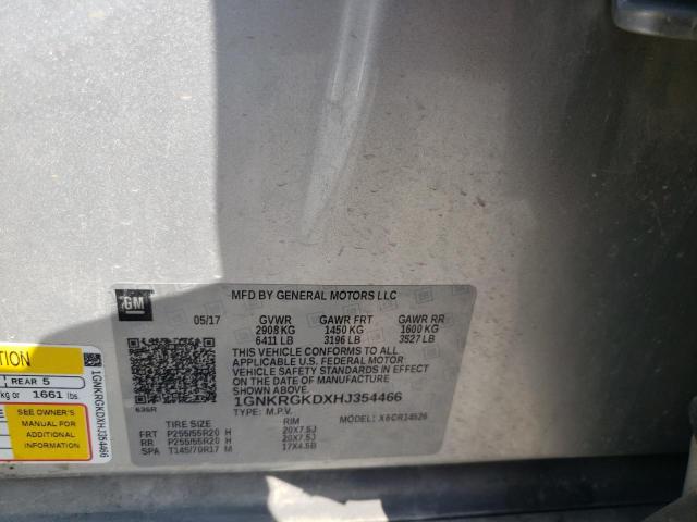 2017 CHEVROLET TRAVERSE L - 1GNKRGKDXHJ354466