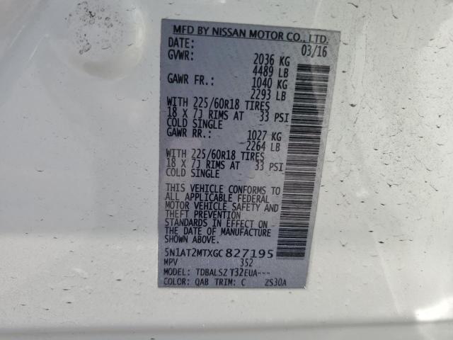 2016 NISSAN ROGUE S - 5N1AT2MTXGC827195