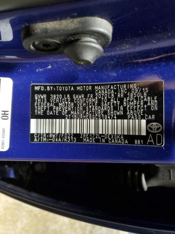 2016 TOYOTA COROLLA L - 2T1BURHE6GC519474