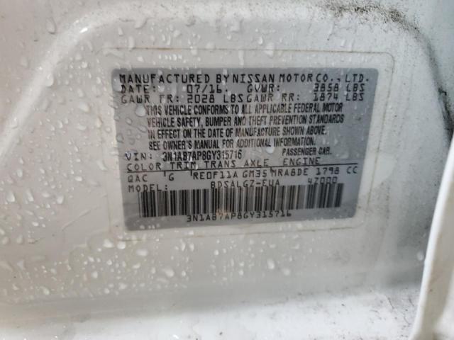 2016 NISSAN SENTRA SL - 3N1AB7AP8GY315716