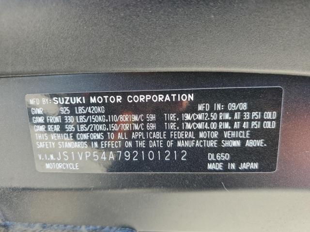 2009 SUZUKI DL650 JS1VP54A792101212