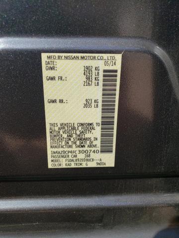 VIN 1N4AZ0CP4FC300740 2015 Nissan Leaf, S no.12