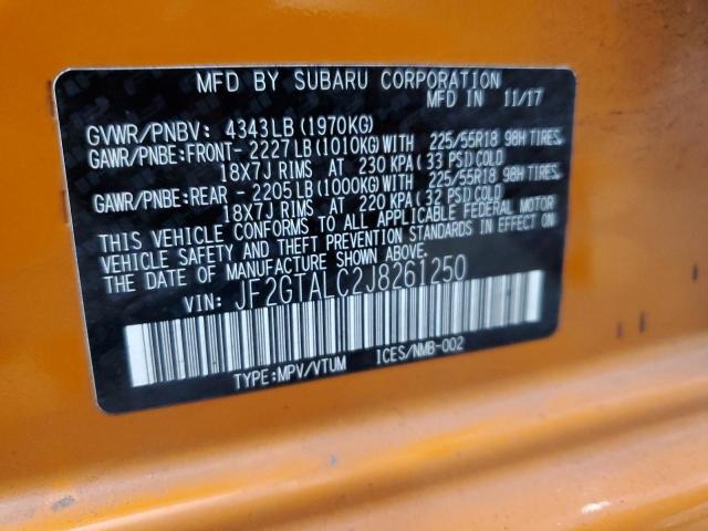 2018 SUBARU CROSSTREK - JF2GTALC2J8261250