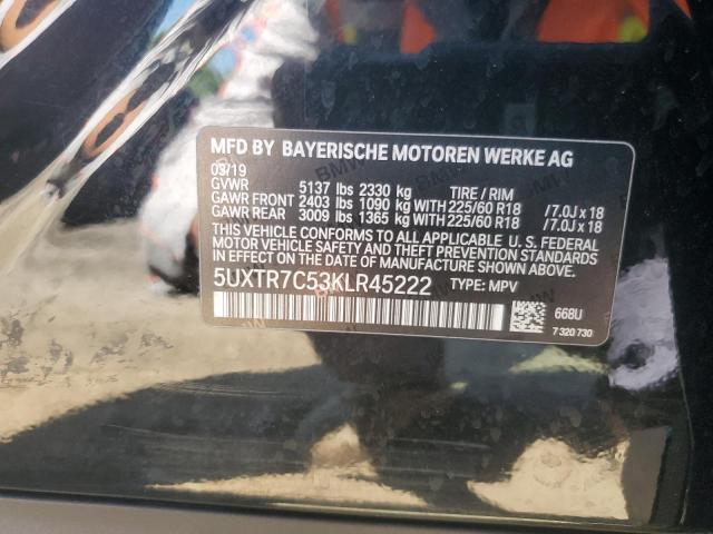 2019 BMW X3 SDRIVE3 - 5UXTR7C53KLR45222