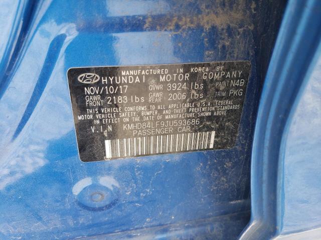 2018 HYUNDAI ELANTRA SE - KMHD84LF9JU593686