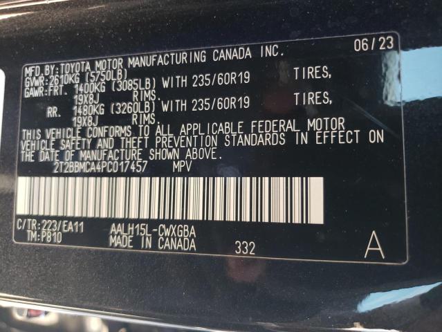 VIN 2T2BBMCA4PC017457 2023 LEXUS RX 350H BA no.13