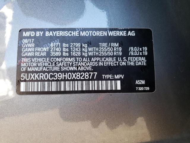 VIN 5UXKR0C39H0X82877 2017 BMW X5, Xdrive35I no.13