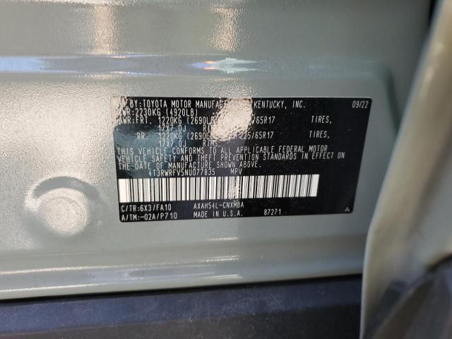 2022 TOYOTA RAV4 XLE - 4T3RWRFV5NU077835