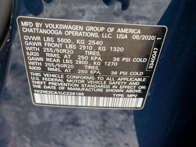 2020 VOLKSWAGEN ATLAS CROS - 1V2YE2CA1LC226165