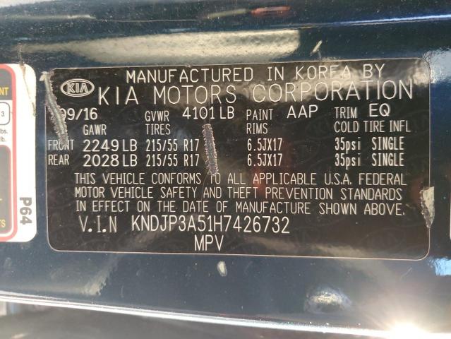 VIN KNDJP3A51H7426732 2017 KIA Soul, + no.14