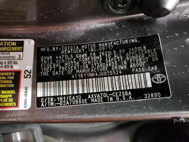 2018 TOYOTA CAMRY L - 4T1B11HK4JU025524