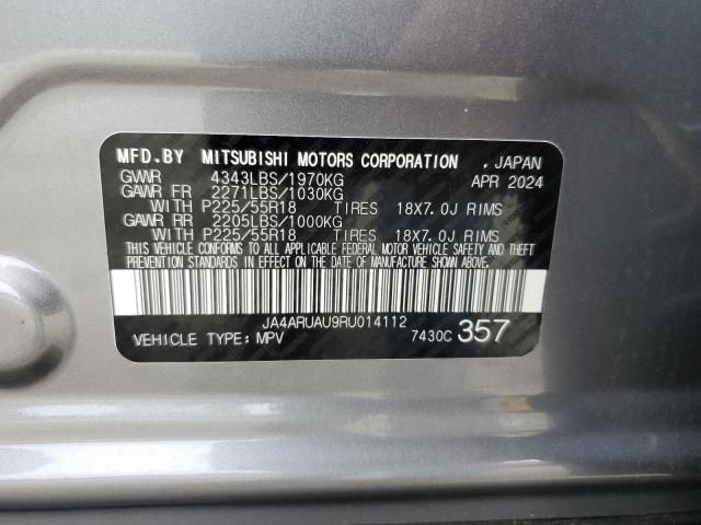 VIN JA4ARUAU9RU014112 2024 Mitsubishi Outlander, S/Se no.13