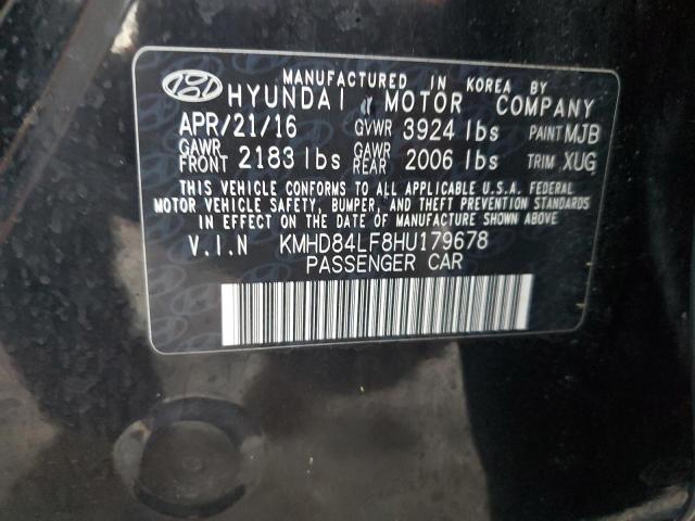 VIN KMHD84LF8HU179678 2017 Hyundai Elantra, SE no.12