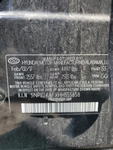 VIN 5NPE24AFXHH555658 2017 Hyundai Sonata, SE no.12